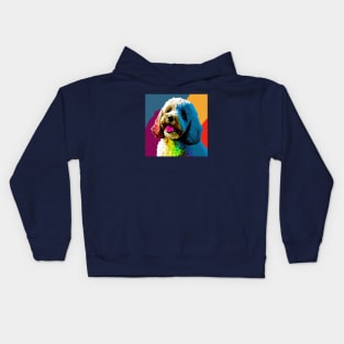 Happy Pop Art Poodle Kids Hoodie